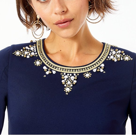 Lilly Pulitzer Anastasia Stretch Embellished Dress - Picture 3 of 14